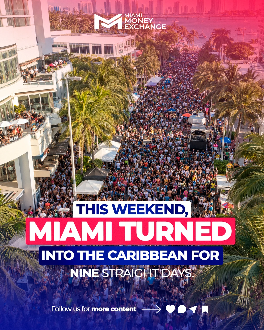 Miami Money carousel cover showing a vibrant Caribbean carnival in Miami